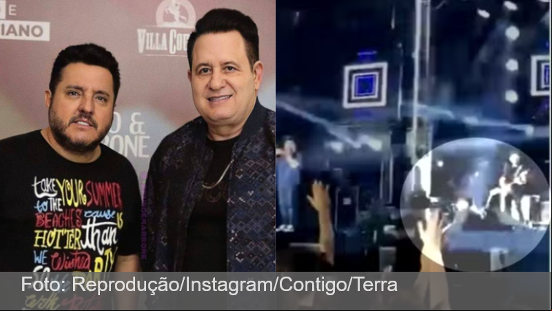 Marrone perde a memória e trinca cinco costelas após cair do palco durante show; cantor segue internado